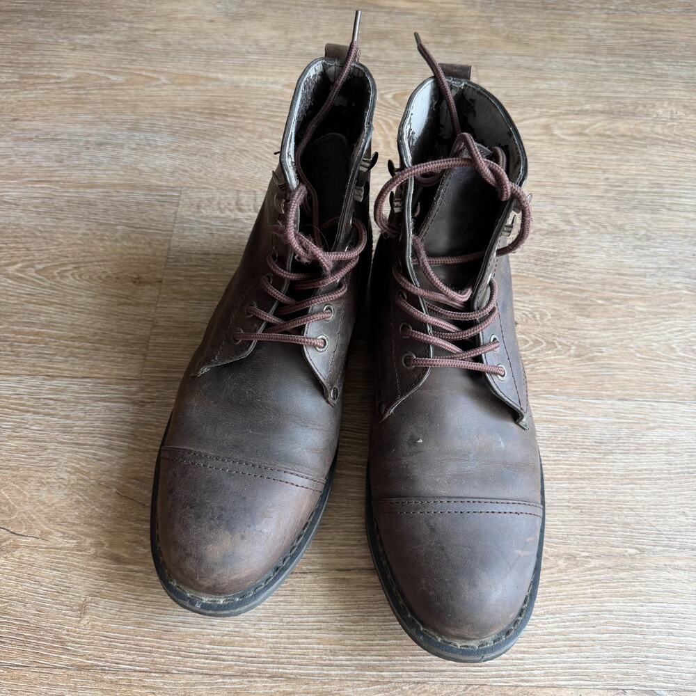 Underground England Brown Leather Boots - Lace Up - Made in UK - Men's Size US 7